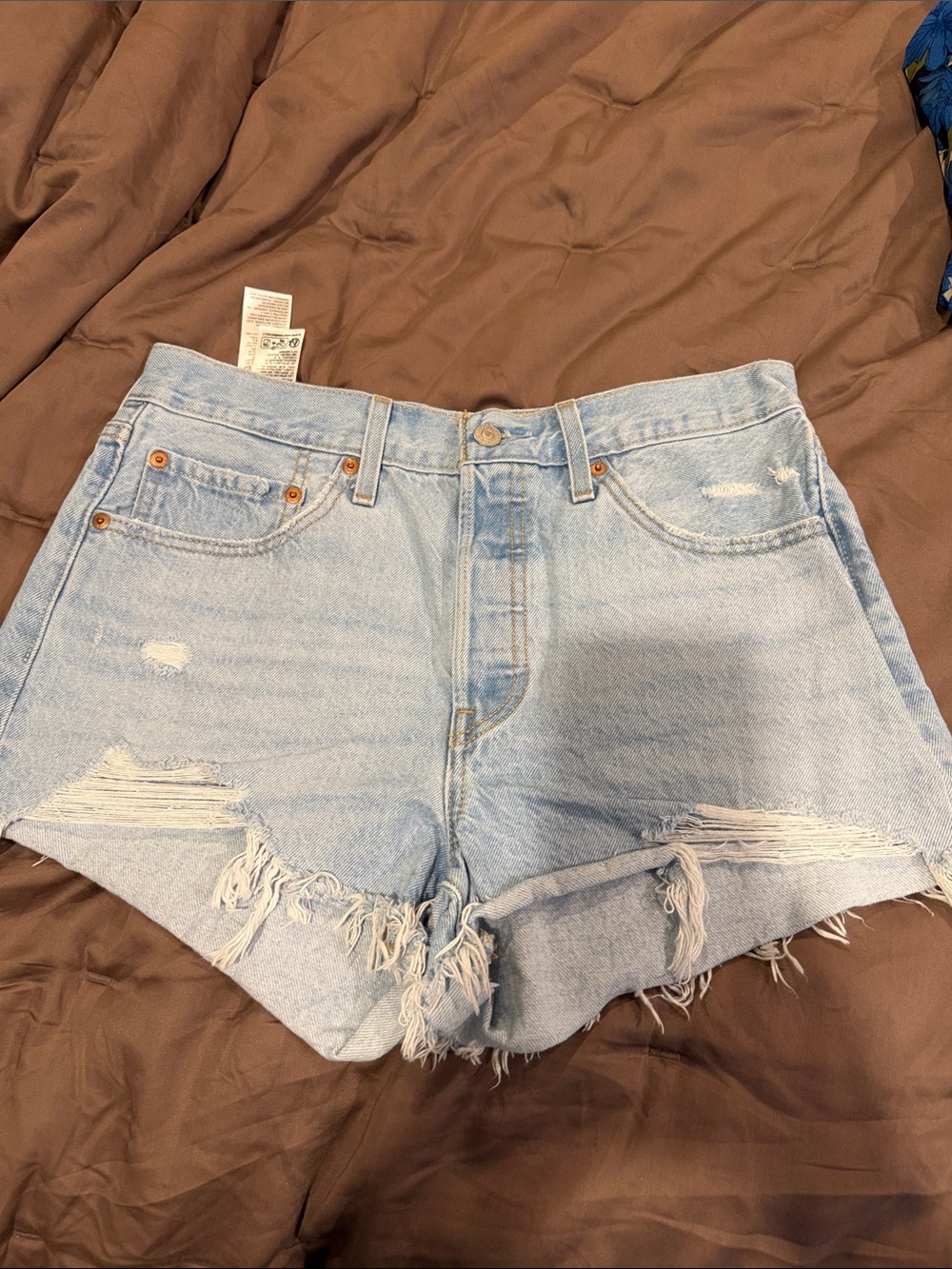 Levi’s Original 501 Light Wash Distressed Denim Women's Shorts